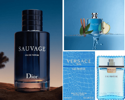 Parfumes for Man cover photo collage