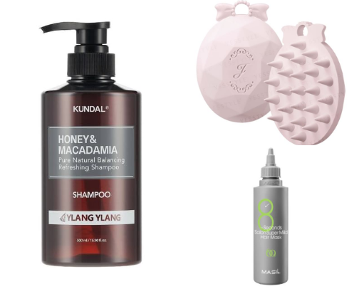 my hair care routine💆🏻‍♀️🛀🧝🏻‍♀️ cover photo collage