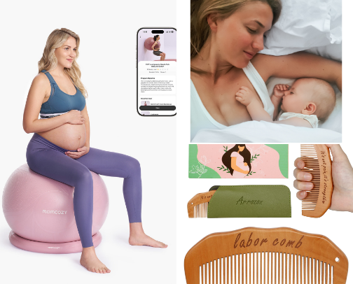What I Actually Used for my Natural Unmedicated Birth cover photo collage