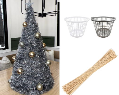 Viral Tinsel Tree DIY cover photo collage