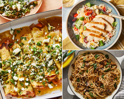 Healthy meals in under 30 minutes cover photo collage