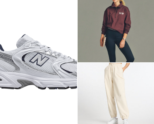 Women's new Balance shoes and Athletic wear cover photo collage