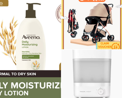 Baby products cover photo collage