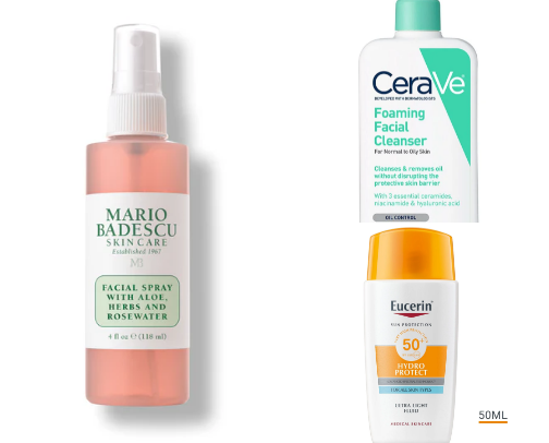 Skincare for oily, sensitive and acne prone skin cover photo collage