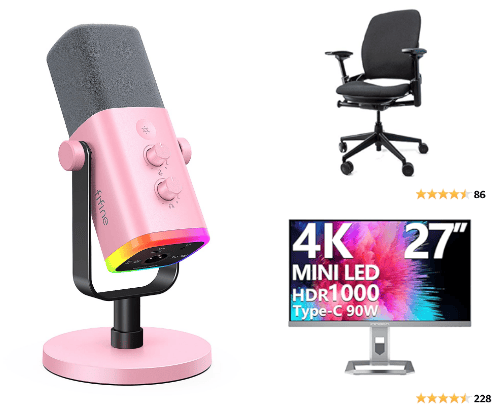 Streamer and Content Creator Essentials (Cute WFH Favorites) cover photo collage