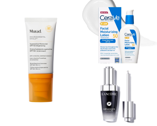 My favorite beauty and anti-aging finds for glowing skin,  confidence and natural beauty at any age. cover photo collage