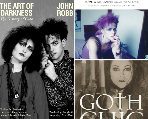 Gothic, Post-Punk & Schwarze Szene: Die ultimative Buchliste über Musik, Mode und die Ästhetik der Nacht cover photo collage