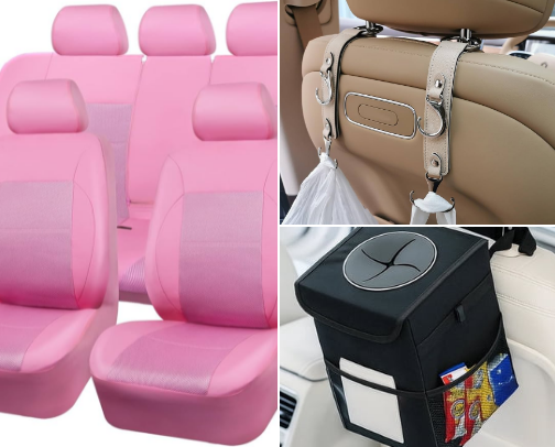 girly car must haves🎀🚗 cover photo collage