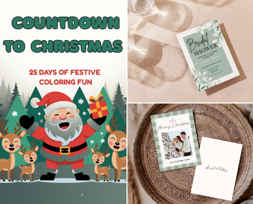 My Etsy Shop Digital Products cover photo collage