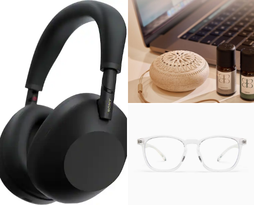 Workspace Focus, Flow, and Peace cover photo collage