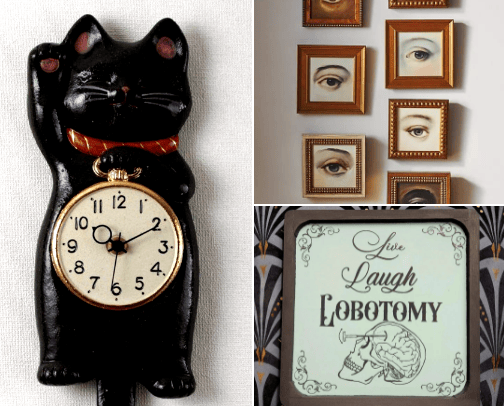 Goth Maximalist Home Decor cover photo collage