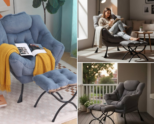 8 Best Small Reading Chairs With Ottoman For Cozy Nooks ✨🪑 cover photo collage