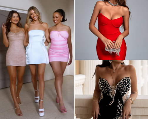 Dresses for girlies nightlife 💃🏻🎀🪩🐆
(LOW COST) cover photo collage