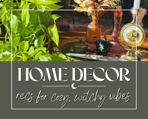 Decor Recs for Cozy, Witchy Vibes cover photo collage