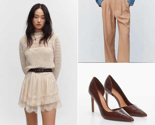 Pants + Openwork sweater cover photo collage