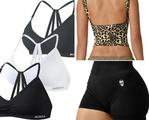 budget friendly gym clothes cover photo collage