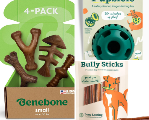 BEST dog toys!! cover photo collage