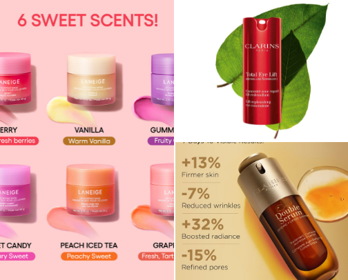 Favorite Skincare cover photo collage