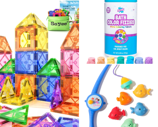 Toddler and infant toys cover photo collage