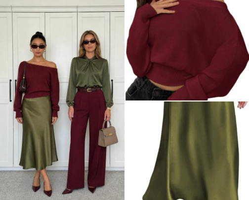 Color Pairing Ideas: Burgundy + Olive cover photo collage