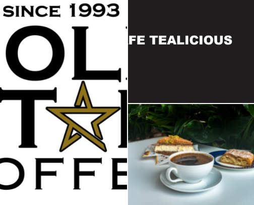Love, local coffee shops cover photo collage