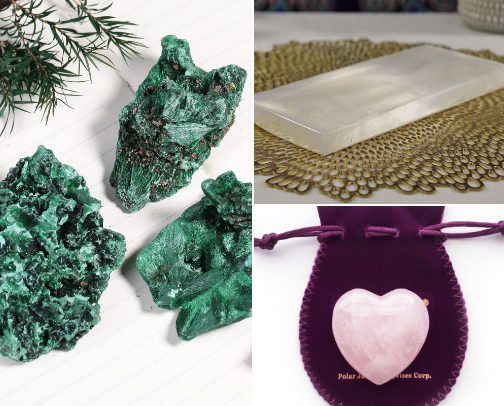 Earth Crystals & Sacred Space Treasures: Mineral Energy for the Soul cover photo collage