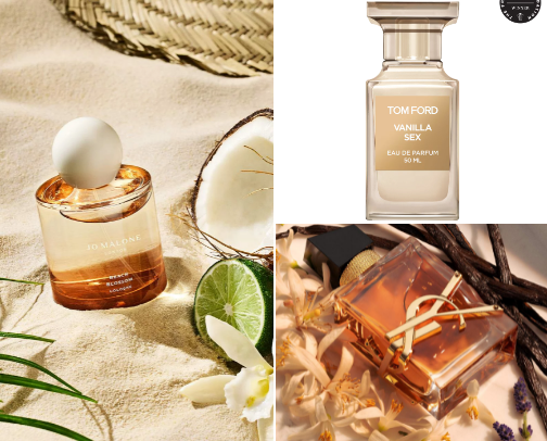 Vanilla perfumes🍨 cover photo collage