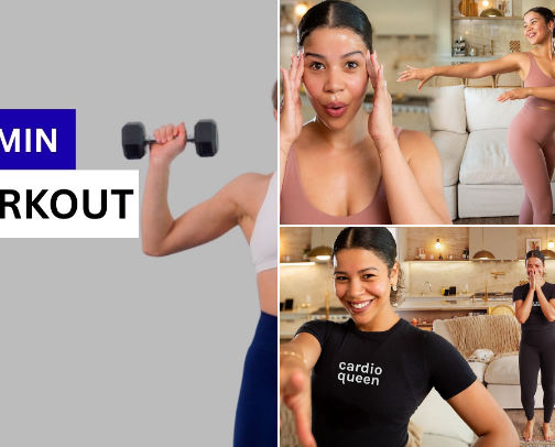 At home workouts that are enjoyable for busy days cover photo collage