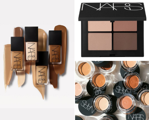 NARS is a high-end beauty brand known for its modern, bold, and long-lasting makeup products cover photo collage
