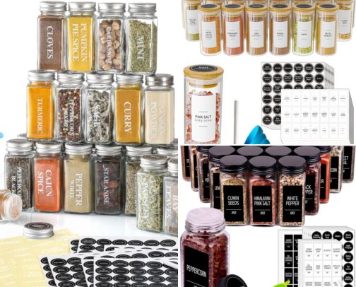 I Finally Organized My Spice Jars With Matching Labels and Can Actually Read Them cover photo collage
