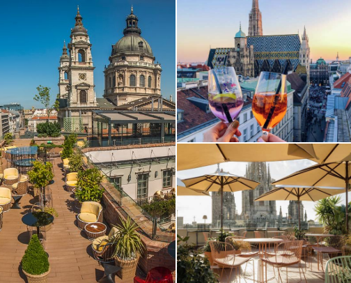 My Favourite Rooftop Bars in Europe cover photo collage