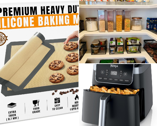 Silicone bakeware I love for cookies cover photo collage