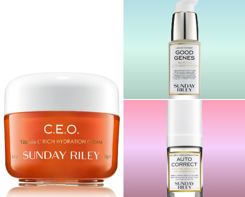 Skincare: face cover photo collage