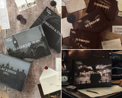Entertaining escape room games cover photo collage