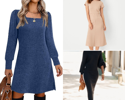 Best Fall Sweater Dresses cover photo collage