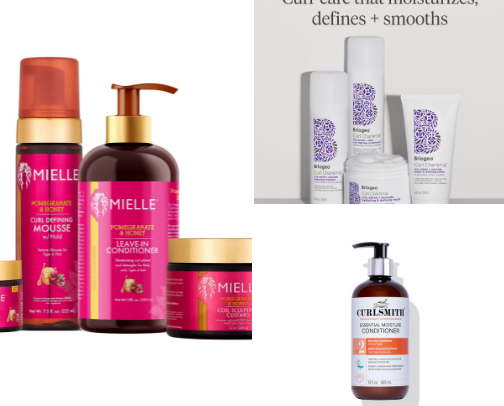 Hair care products cover photo collage