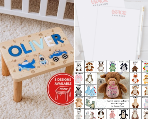 Unique handmade personalized gift ideas from ETSY cover photo collage