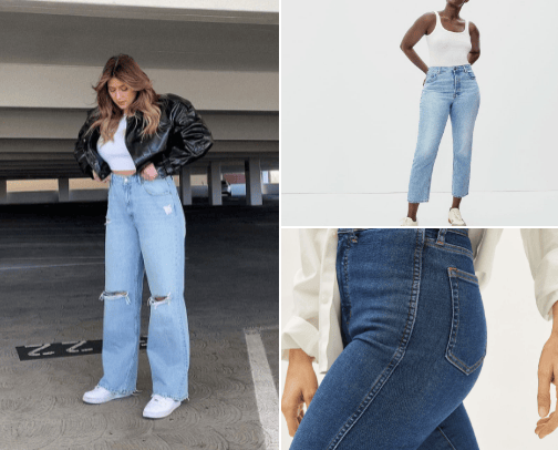 Jeans cover photo collage
