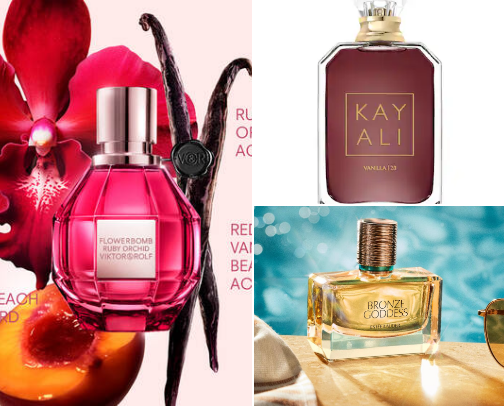 My most complimented fragrances cover photo collage