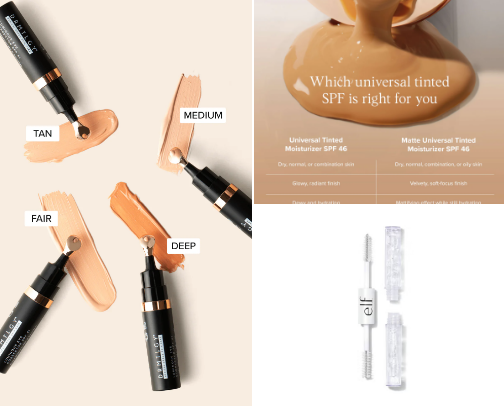 Over 50 No Mess No Fuss makeup products cover photo collage
