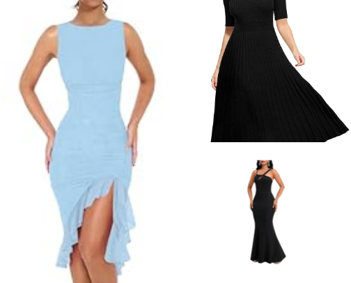 Holiday dresses cover photo collage