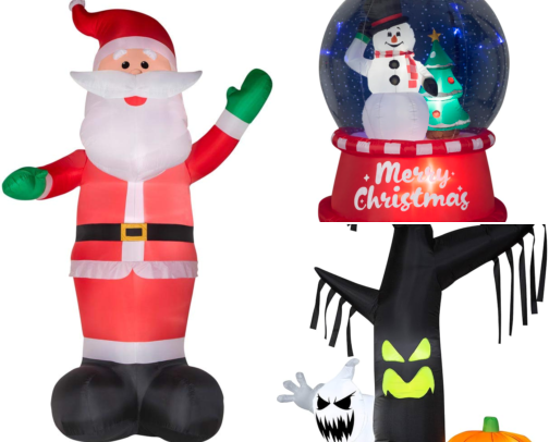 Inflatable Yard Decorations That Made My Neighbors Actually Slow Down and Stare cover photo collage