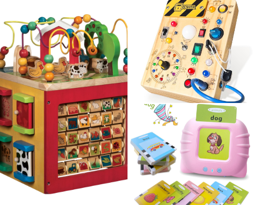 Toys my toddler is obsessed with 🧸 cover photo collage