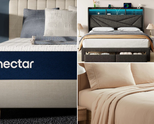 Bedroom comforts cover photo collage