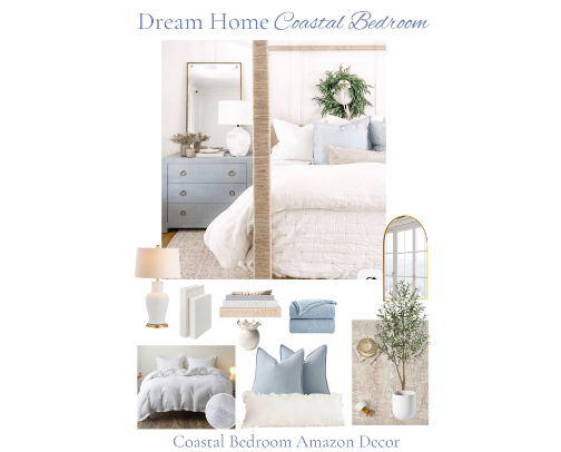Dream Home Coastal Bedroom |  Amazon Finds cover photo collage