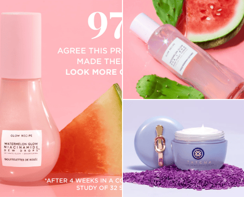 Skincare products for dry skin cover photo collage
