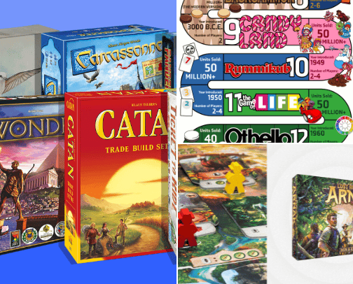 Board games cover photo collage