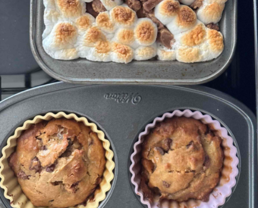 Peanut Butter S’mores Banana Bread cover photo collage