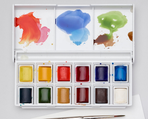 As a watercolor artist those are my materials I use cover photo collage