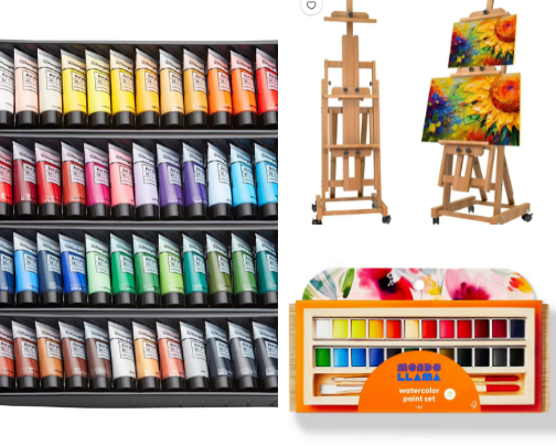 As a watercolor artist those are my materials I use cover photo collage